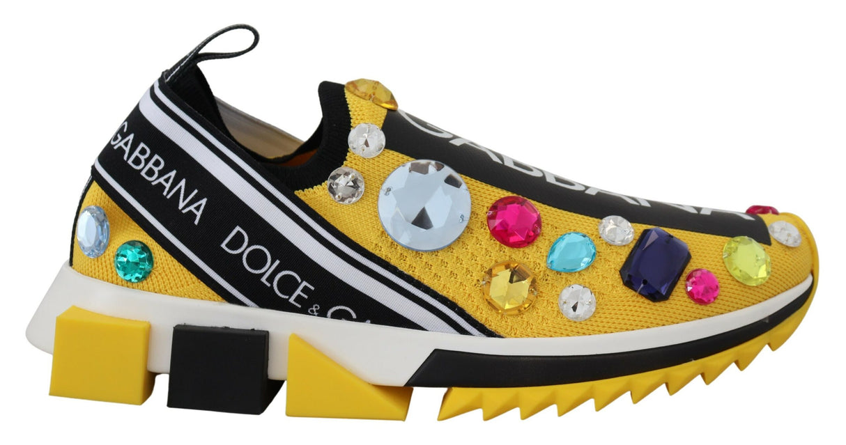 Dolce & Gabbana Exquisite Yellow Techno Fabric Sneakers