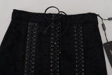 Dolce & Gabbana Elegant Black High-Waist Silk-Lined Skirt