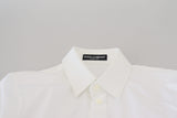 Dolce & Gabbana Elegant White Cotton Button-Up Top