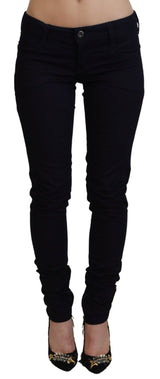 Costume National Chic Black Low Waist Denim Skinny Jeans