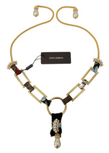 Dolce & Gabbana Elegant Gold Brass Pearl Statement Necklace