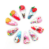 TANLOMY Hair Clip Little Girl Hair Clips Flower Pins Clips Hair Clips for Toddlers Barrettes and Girls Bow Snap Clips with Glitter Sequins Inside 10 Pieces Shining Hair Accessories