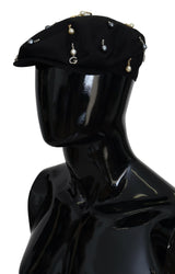 Dolce & Gabbana Elegant Black Cotton Newsboy Hat