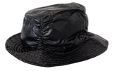 Dolce & Gabbana Black Quilted Faux Leather Women Bucket Cap Hat