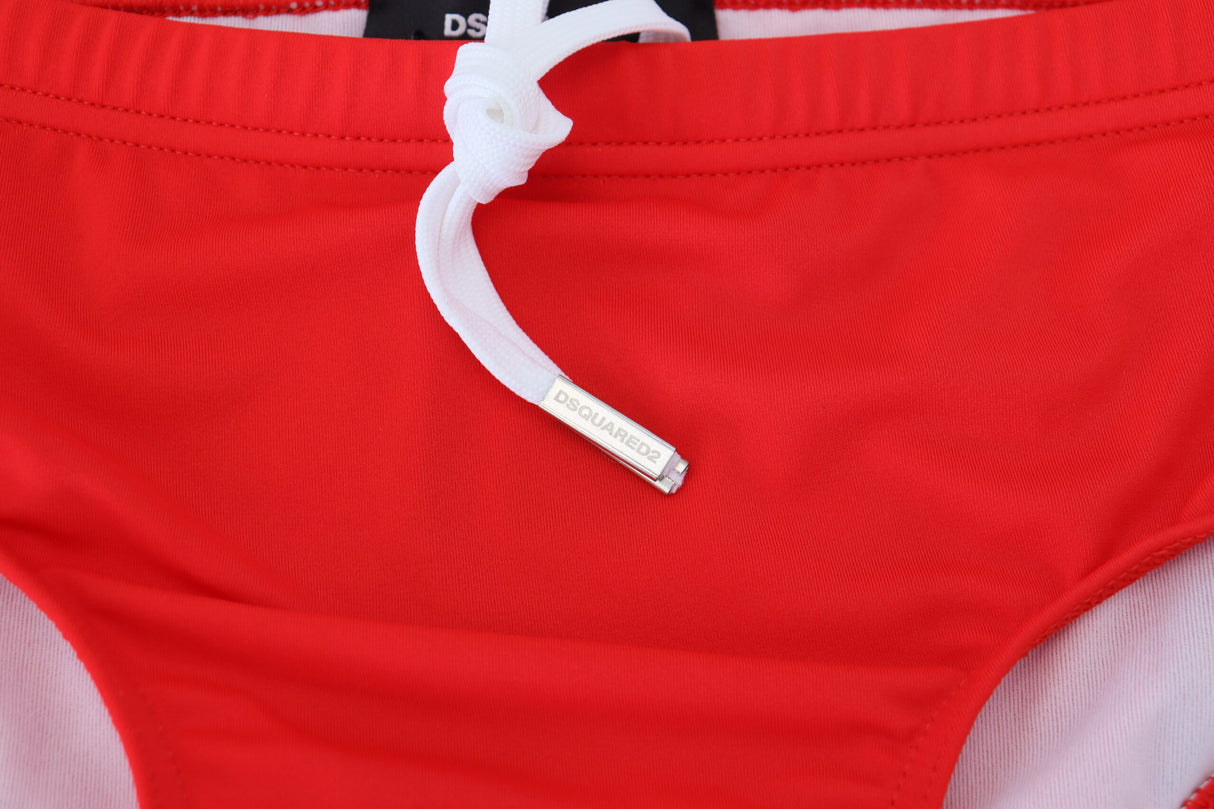 Dsquared² Red ICON Print Swim Briefs