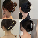 Irregular Geometric Metal Hair Clip for Cold Weather