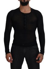 Dolce & Gabbana Elegant Black Cashmere Pullover Sweater