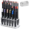 BY ALEGORY Acrylic Eyeliner Organizer & Lip Liner Organizer 26 Space Storage 20 Standard 6 Jumbo Cosmetic Pencil Makeup Display Case Refillable Container (2)