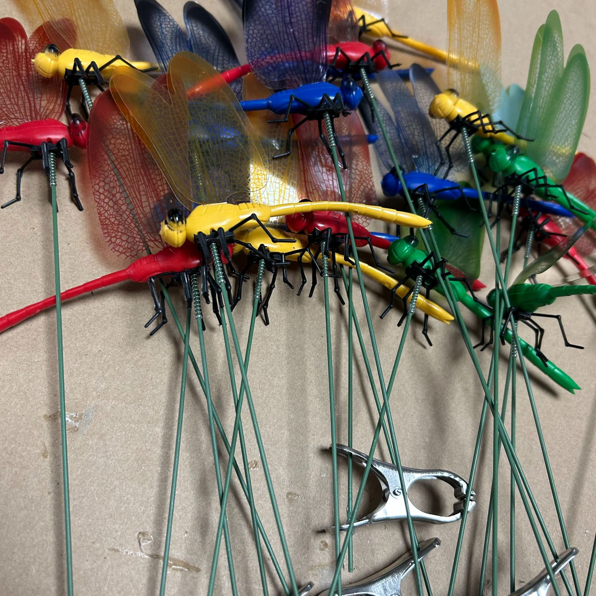 Decorative Dragonfly Garden Clips