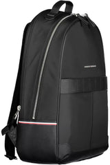 Tommy Hilfiger Black Polyester Men Backpack