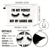 Creative Waterproof Eyelash Print Makeup Bag for Women