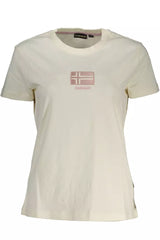 Napapijri White Cotton Women T-Shirt