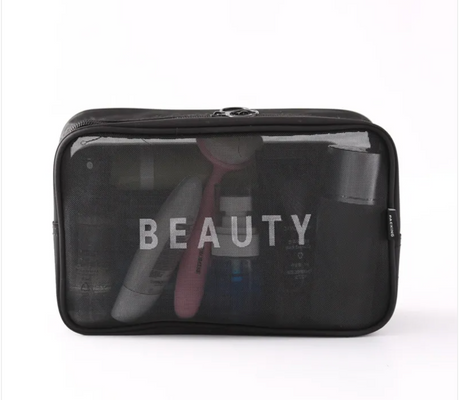 Large-Capacity Mesh Cosmetic Storage Bag – Portable Makeup Brush Organizer
