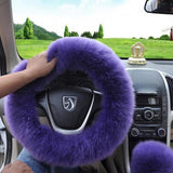 Car Steering Wheel Cover, Pure Wool Plush Design