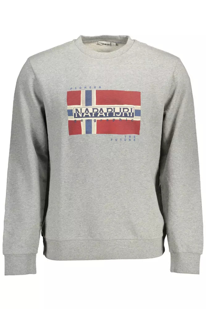 Napapijri Gray Cotton Men Sweater