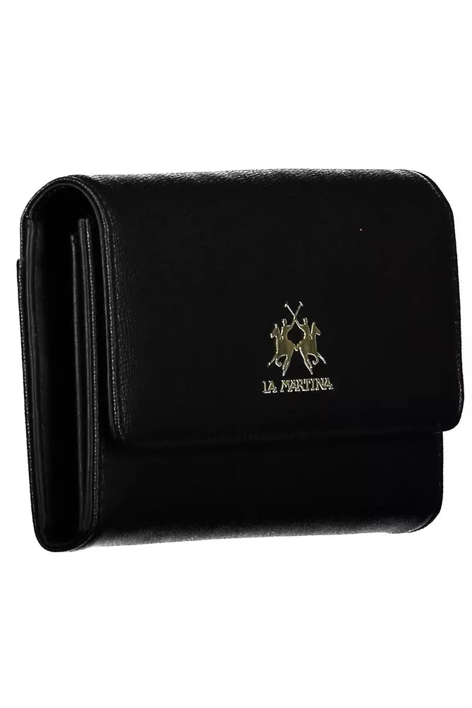 La Martina Black Polyethylene Women Wallet