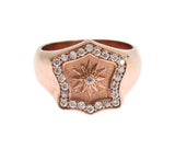 Nialaya Chic Pink Gold Plated Sterling Silver Ring