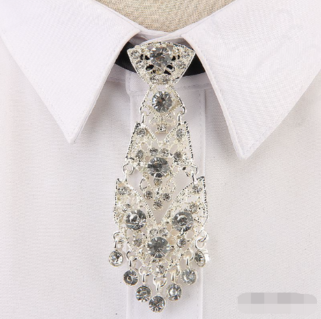 Trendy Unisex Metal Diamond Small Tie Accessories