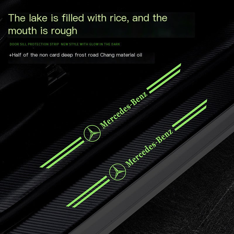 Car Door Sill Carbon Fiber Adhesive Kit (One Set)