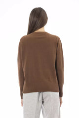 Alpha Studio Brown Cashmere Women Sweater