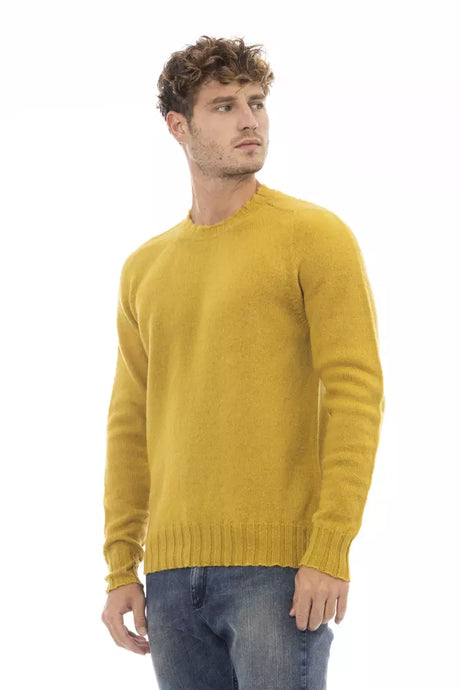 Alpha Studio "Yellow Wool Men Sweater"