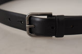 Dolce & Gabbana Elegant Black Leather Classic Belt