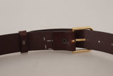 Dolce & Gabbana Elegant Dark Brown Leather Belt