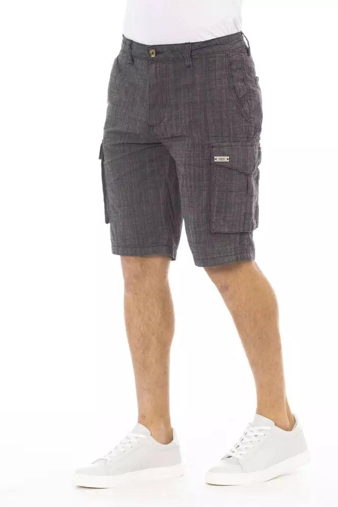 Baldinini Trend Black Cotton Men's Cargo Short