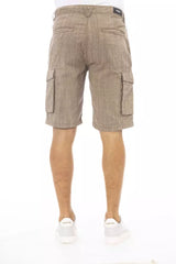 Baldinini Trend Brown Cotton Men Cargo Short