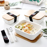 Japanese Ceramic Rectangular Storage Box with Lid
