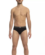 Cavalli Class Black Cotton Men Underwear