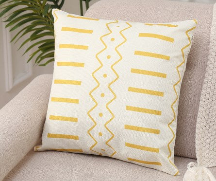 4pcs Modern Linen Pillow Cases 18x18in for Home Decor