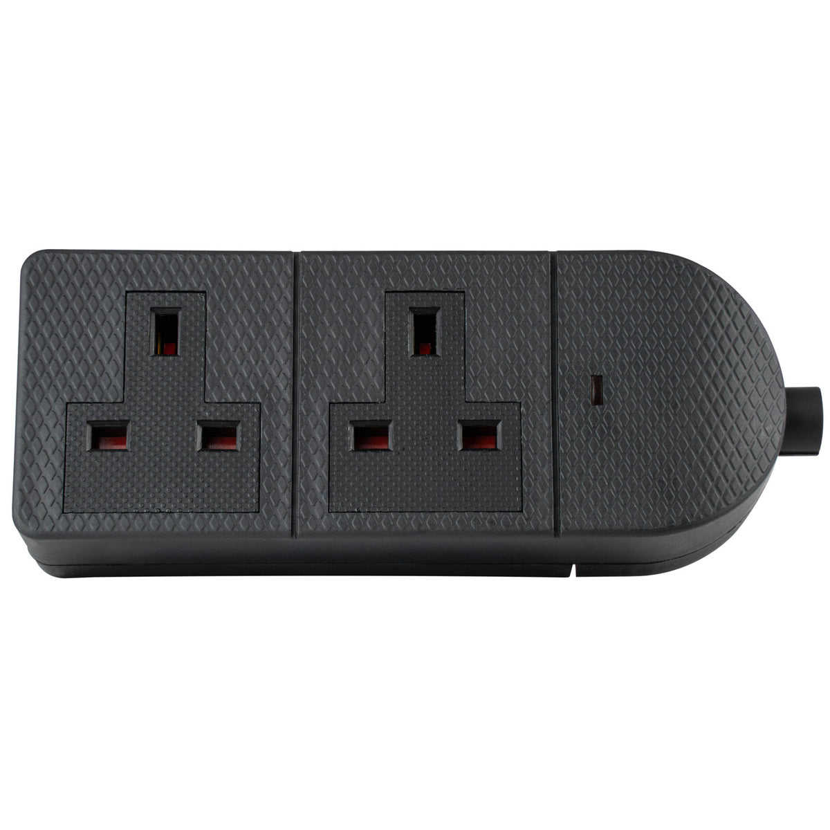AV:Link POWER Extension Trailing Socket Heavy Duty 2-Gang 13A Black 429.620UK
