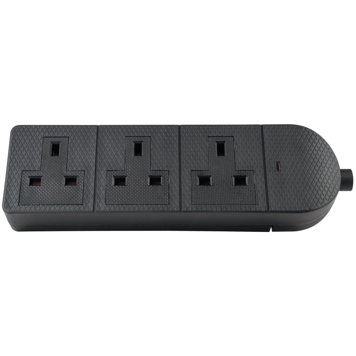 AV:Link POWER Extension Trailing Socket Heavy Duty 3-Gang 13A Black 429.621UK