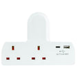 Mercury POWER Extension Wall Plugin 2 Gang 13A with 1xUSBC 1xUSBA 15W 429.849UK