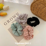 Spring Cream Puff Hair Ties - Sweet Fabric Accessories