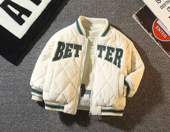 Kinder Baseball "BETTER" Bomber Jacket - Atlantic Shopping Mall