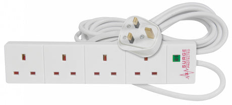 Mercury 4Gang with Surge Protector 2.0m in Polybag 430.009UK