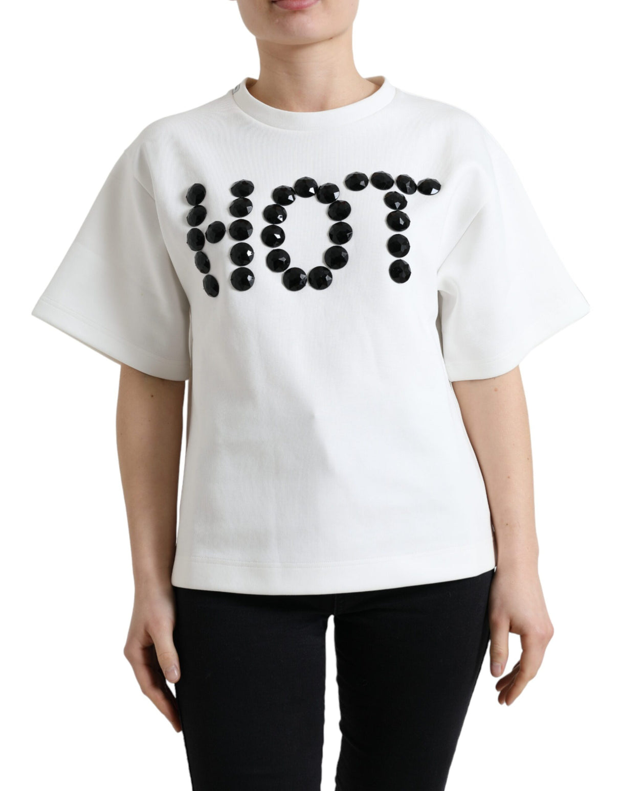 Dolce & Gabbana Embellished Crew Neck Fashion Tee