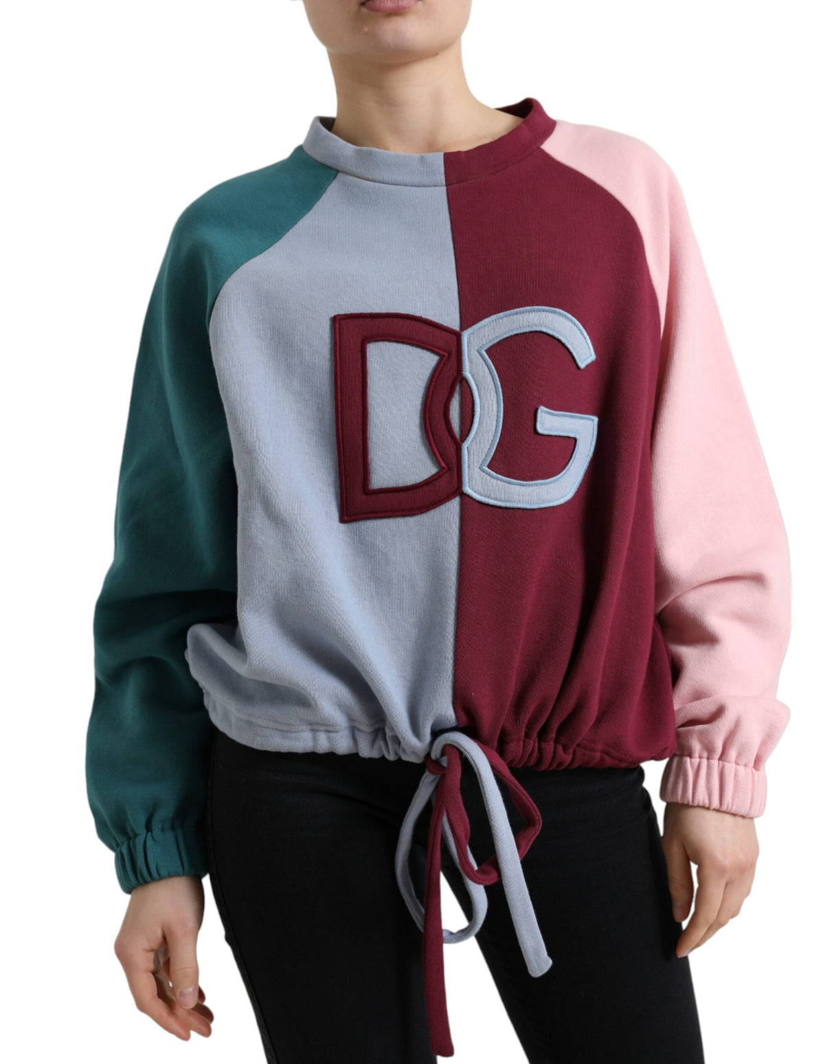 Dolce & Gabbana Elegant Multicolor Crew Neck Cotton Sweater