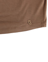 John Galliano Elegant Short-Sleeved Brown Rayon Top