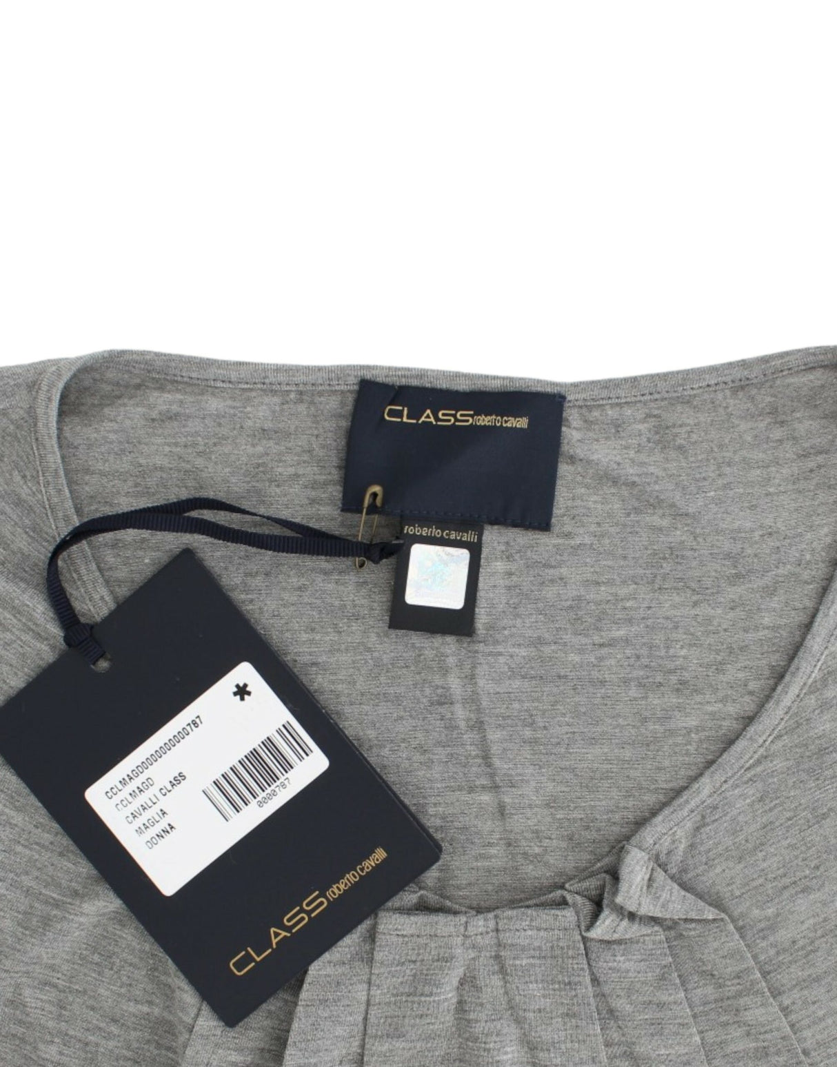 Cavalli Elegant Gray Cashmere-Blend Jumper