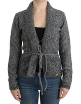 Cavalli Gray wool knitted cardigan