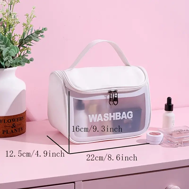 Translucent Portable Waterproof Toiletry Organizer Bag