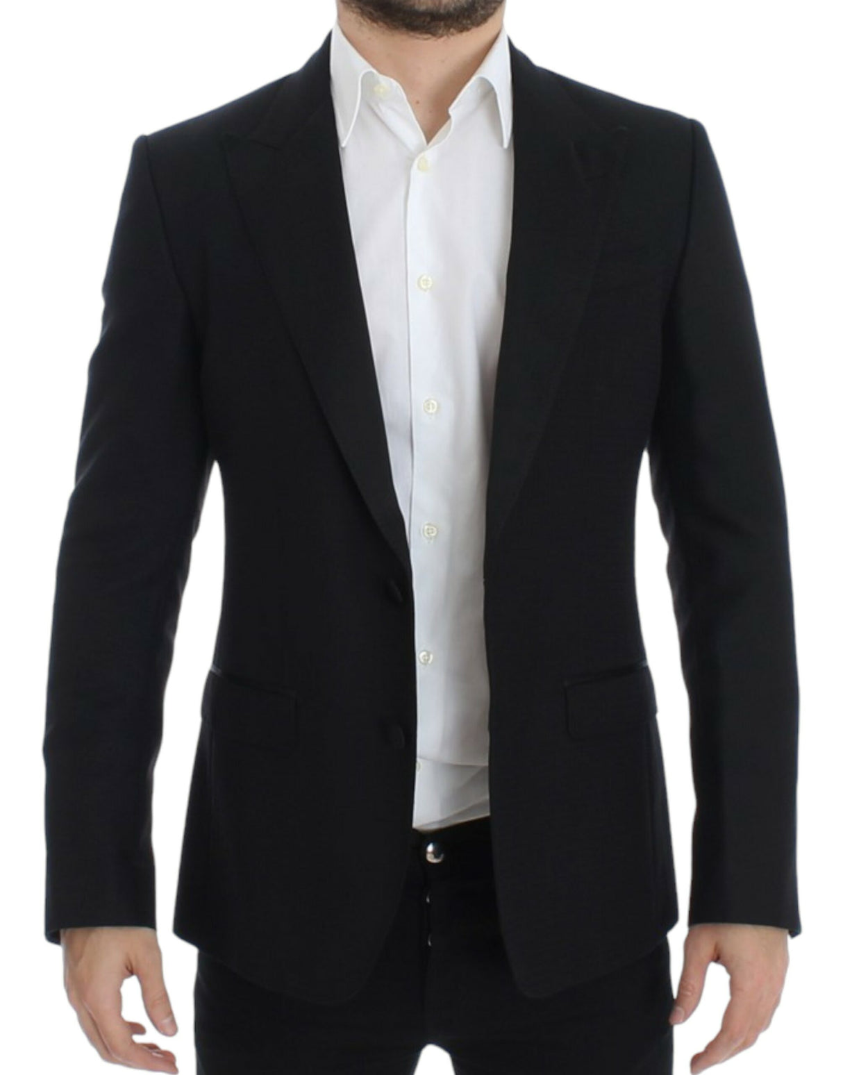 Dolce & Gabbana Elegant Black Silk Blend Sicilia Blazer