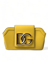 Dolce & Gabbana Exquisite Yellow Leather Eyewear Case