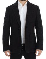 Dolce & Gabbana Bordeaux Alpaga Two-Button Blazer Jacket