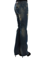 Costume National Chic Straight Leg Blue Denim Jeans