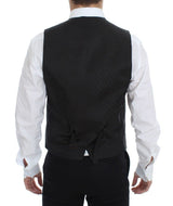 Dolce & Gabbana Elegant Silk-Wool Black Dress Vest