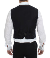 Dolce & Gabbana Brown Cotton Blend Dress Vest Gilet